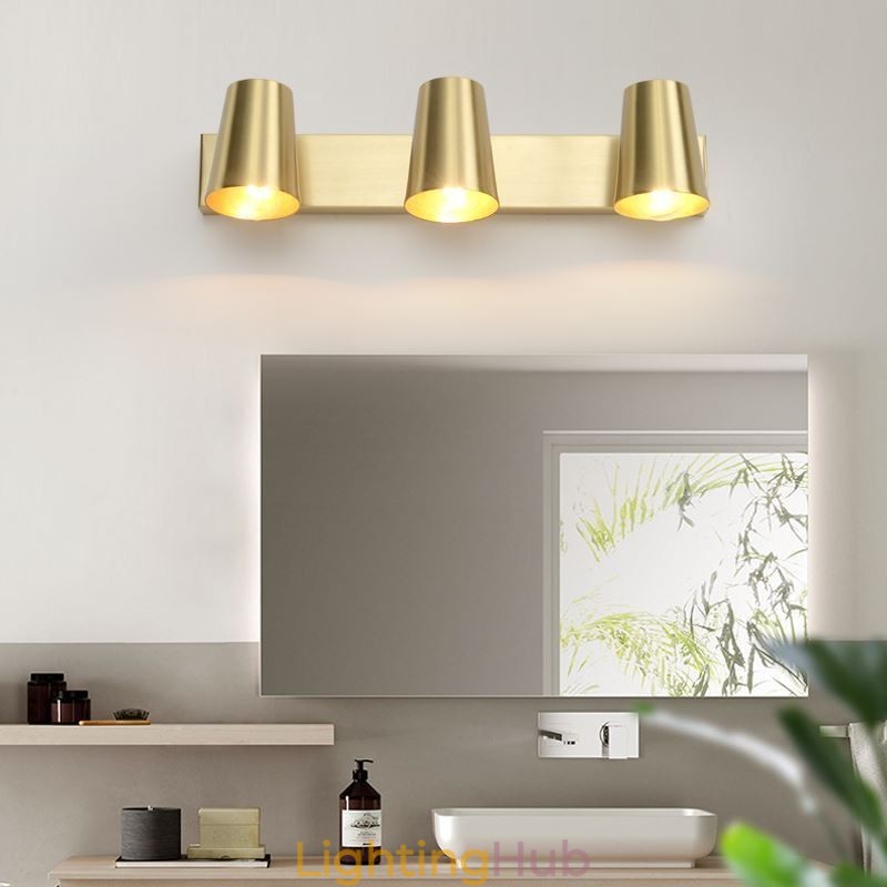Nordic Brass Mirror Front Light Spot Wall Lamp