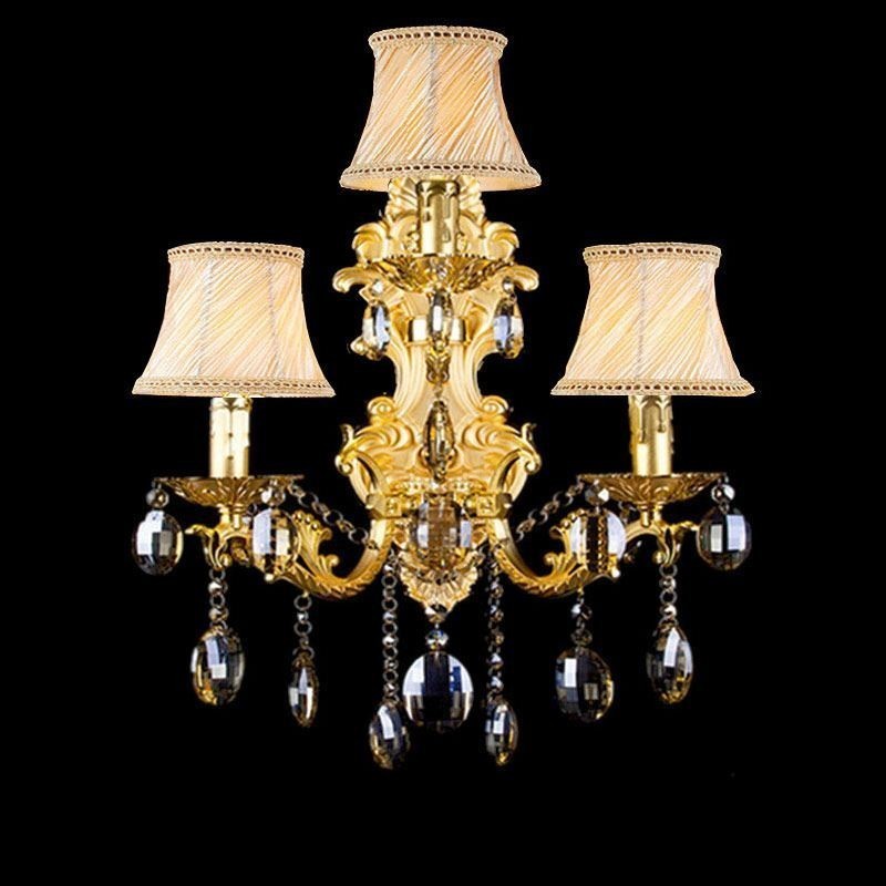 European Fashion Wall Lamp Luxurious Crystal Drop Wall Sconce Lighting