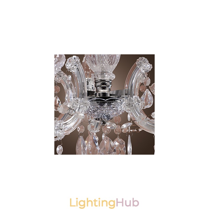 Upligh Chrome Ceiling Lamp Candle light Acrylic Fixture Chandelier Pendant
