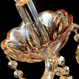 European Wall Lamp Amber Cognac Crystal Wall Sconce Simple Lamp Lighting