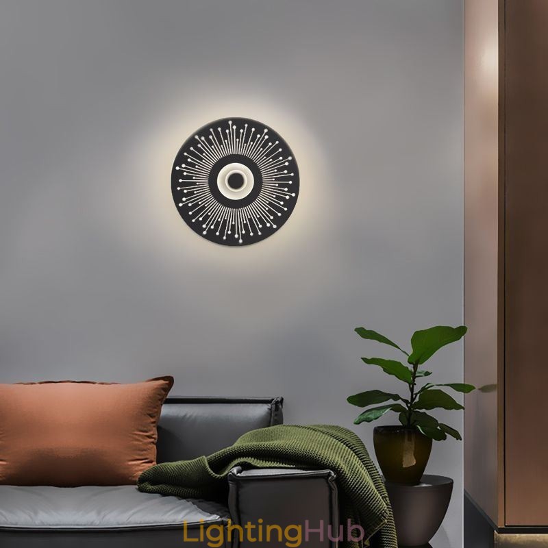 Wall Sconce Nordic Full Copper Hollow Round Wall Light