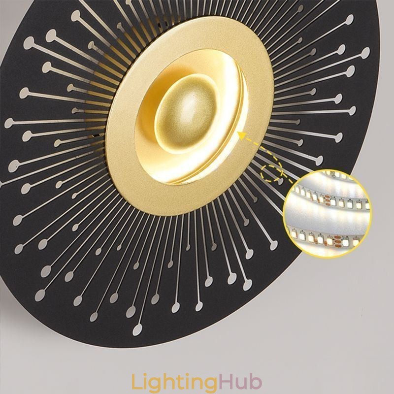 Wall Sconce Nordic Full Copper Hollow Round Wall Light