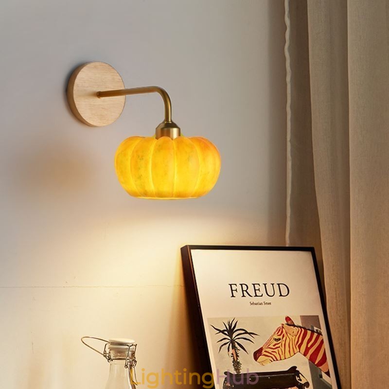 Pumpkin Wall Light Japanese Retro Wall Sconces Lamp
