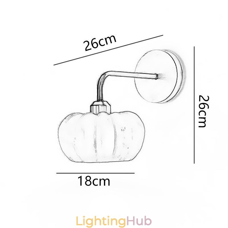 Pumpkin Wall Light Japanese Retro Wall Sconces Lamp