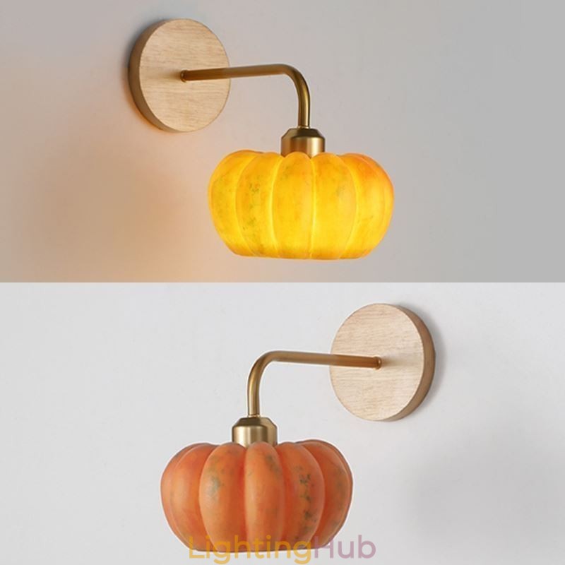 Pumpkin Wall Light Japanese Retro Wall Sconces Lamp