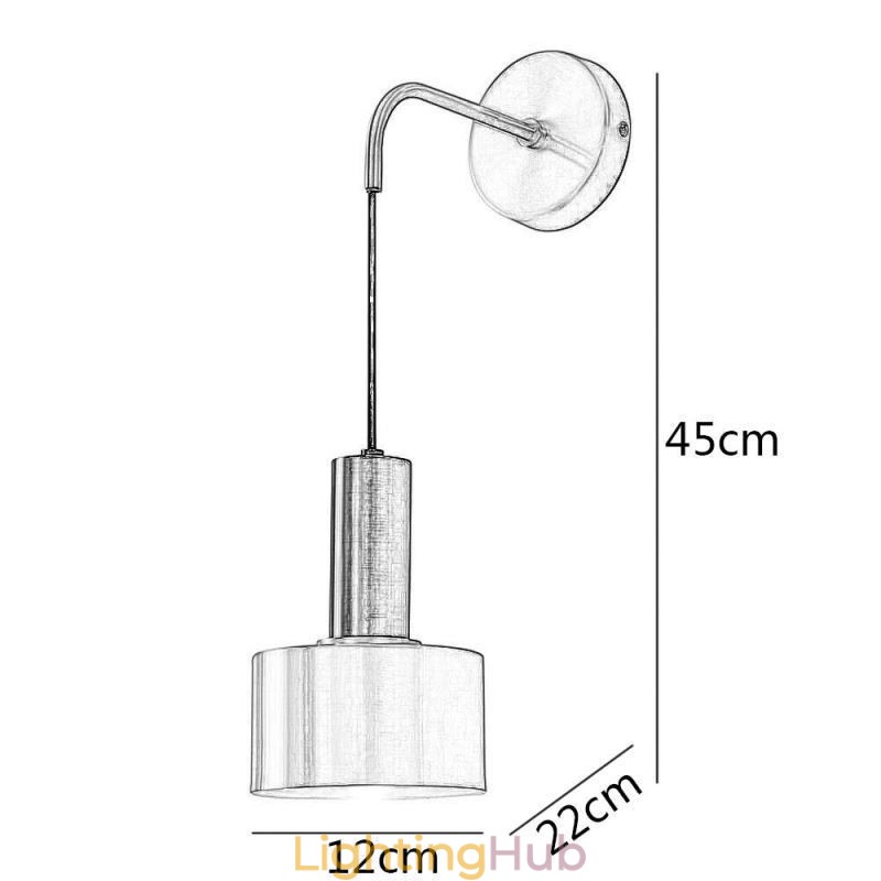 Modern Wall Light Black Gold Contrast Color Wall Sconce