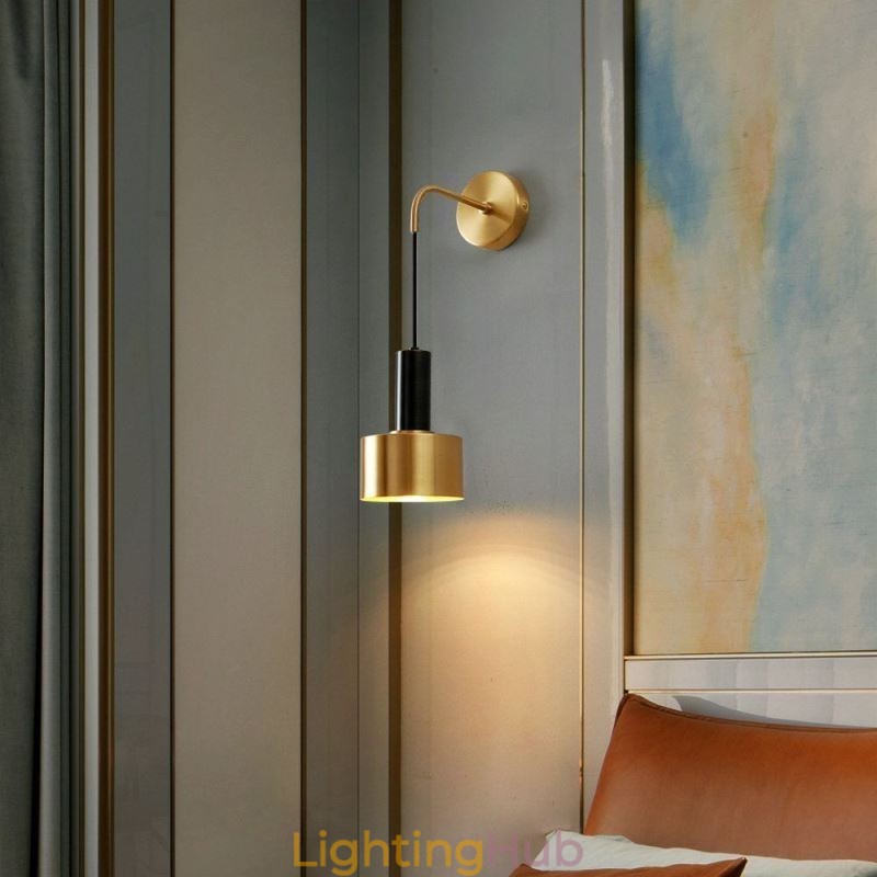 Modern Wall Light Black Gold Contrast Color Wall Sconce