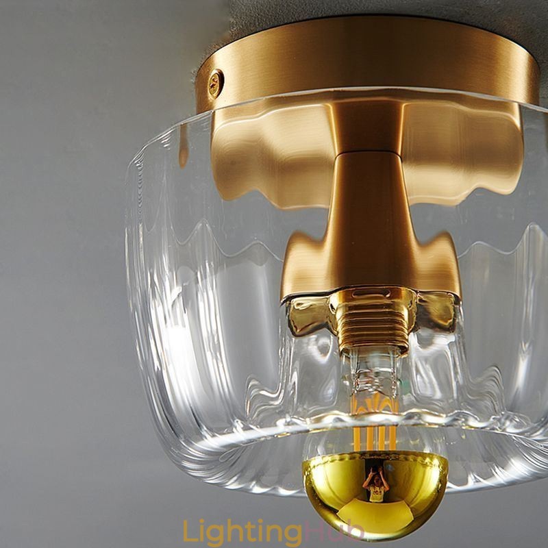Modern Wall Lighting With Clear Glass Shade Brushed Wall Sconce Lighting