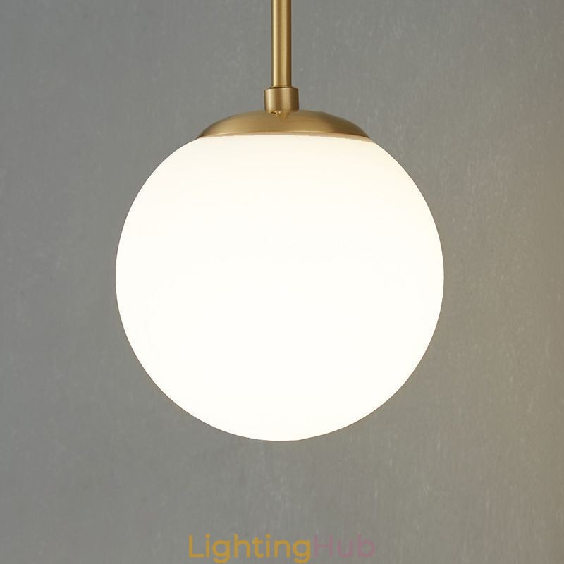 Modern Globe Wall Sconce Brushed Gold Glass Wall Light