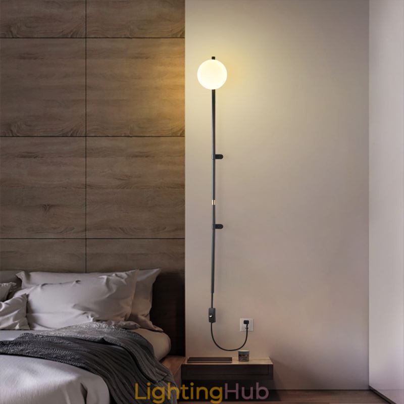 Globe Wall Sconce Lighting Mid Century Magic Bean Wall Lamp With Plug