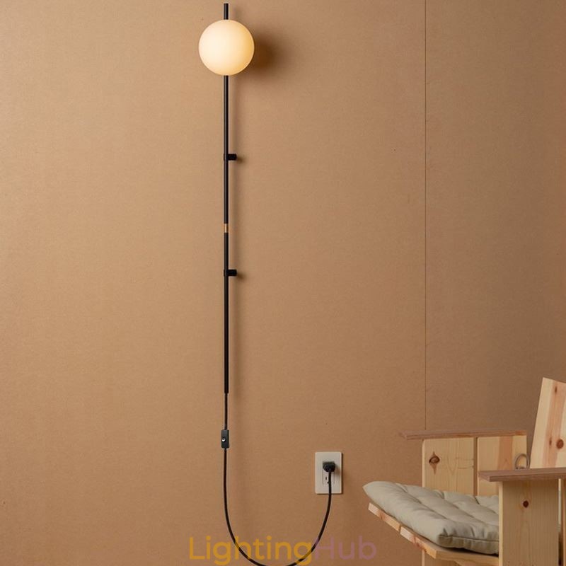 Globe Wall Sconce Lighting Mid Century Magic Bean Wall Lamp With Plug