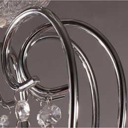 Traditional Classic Crystal Chrome Metal Chandelier