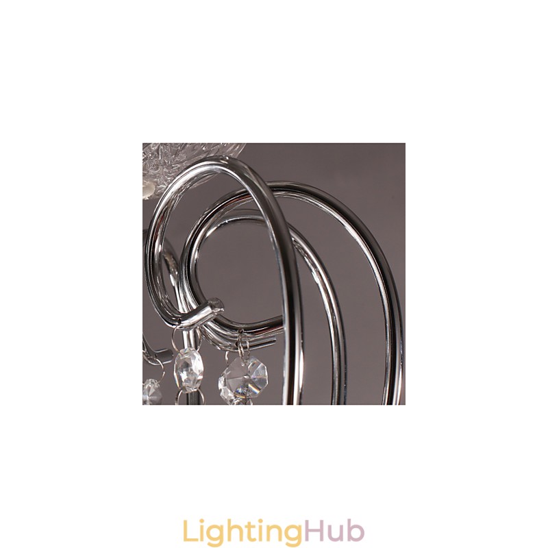 Traditional Classic Crystal Chrome Metal Chandelier