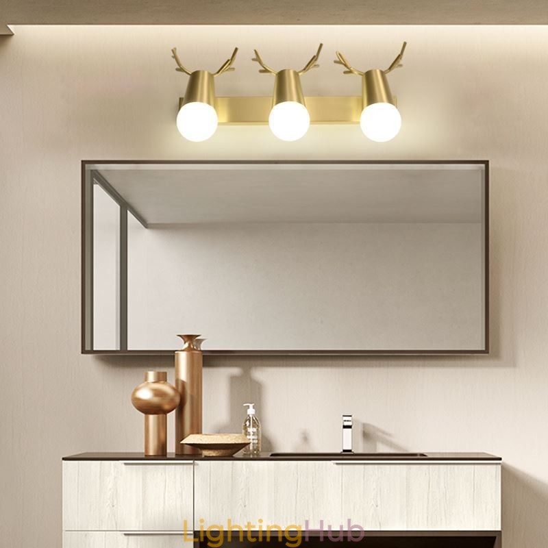 Nordic Brass Wall Lamp Mirror Front Light