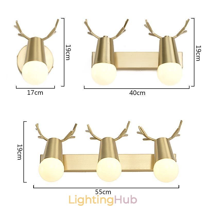 Nordic Brass Wall Lamp Mirror Front Light