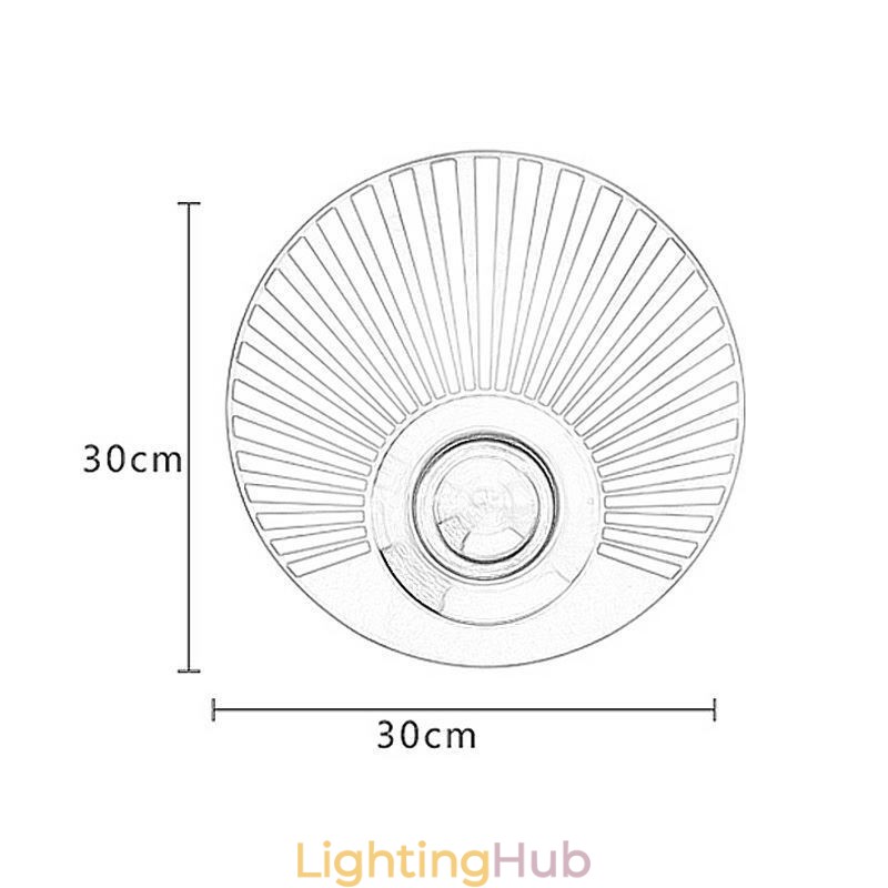 Nordic Brass Wall Lamp Hollow out Round Shape Sconce Light