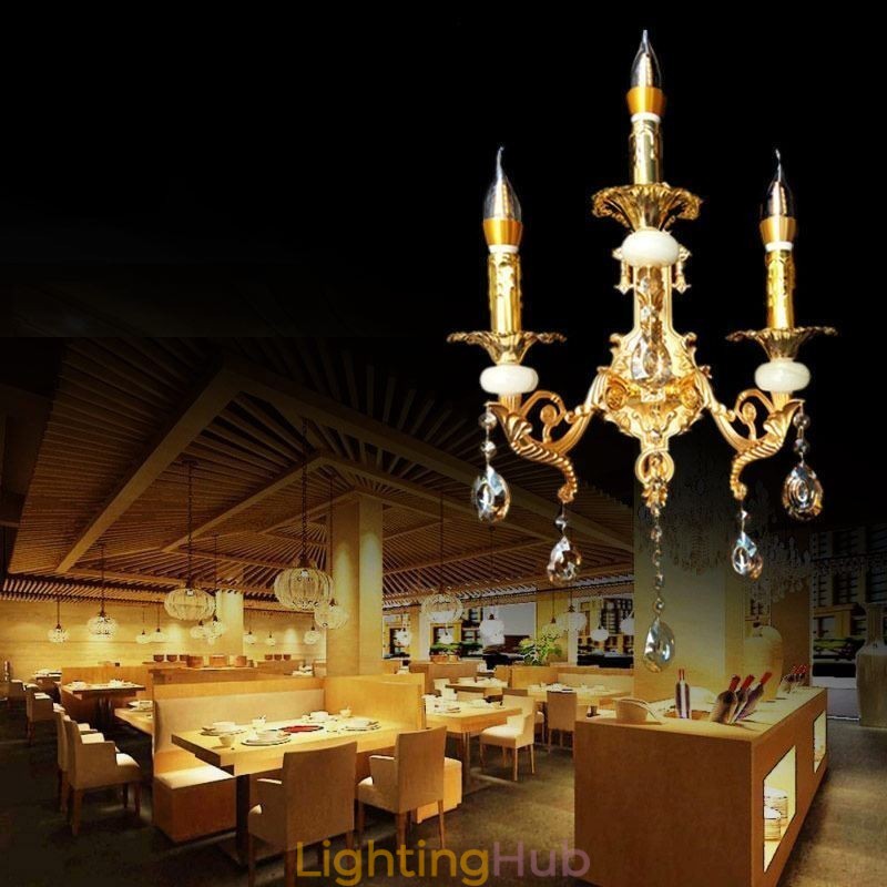 European Wall Lamp Luxurious Wall Sconce Crystal Drop Lamp Bedside Lighting