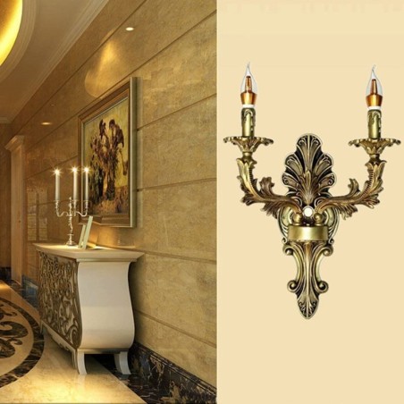 European Retro Wall Lamp Creative Double Home Lighting Wall Sconce Bedside Lighting European Retro Wall Lamp Creative Double Home Lighting Wall Sconce Bedside Lighting