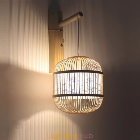 Cage Design Wall Light Creative Bamboo Hanging Wall Sconce Bedside Decorative Light Cage Design Wall Light Creative Bamboo Hanging Wall Sconce Bedside Decorative Light