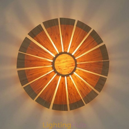 Round Flower Wall Sconce Unique Bamboo Wall Light Creative Decorative Lighting Round Flower Wall Sconce Unique Bamboo Wall Light Creative Decorative Lighting