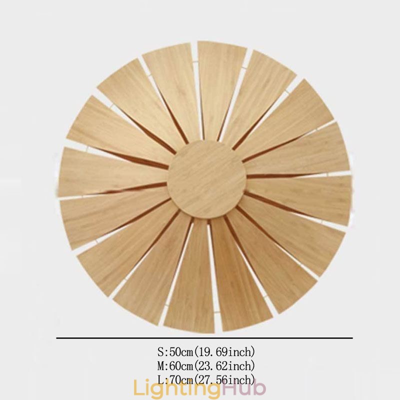 Round Flower Wall Sconce Unique Bamboo Wall Light Creative Decorative Lighting