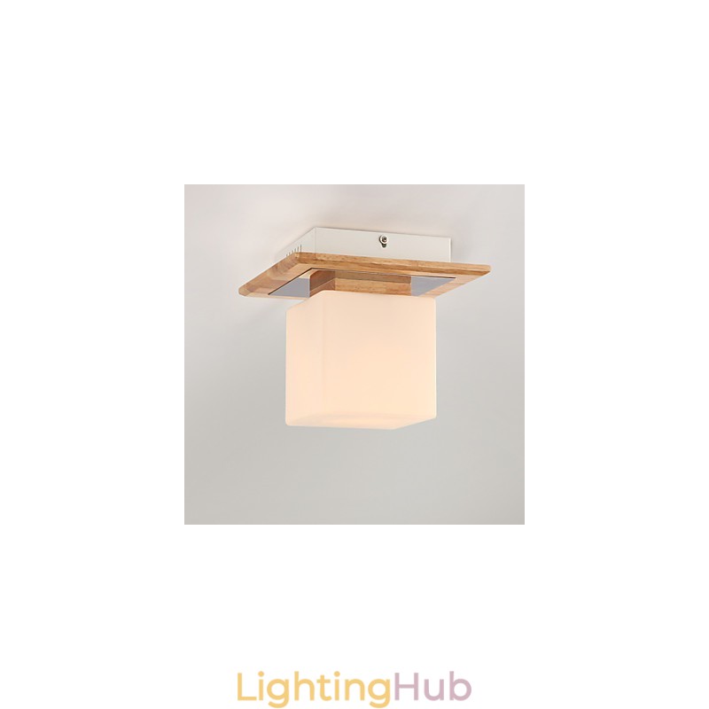 Flush Mount Mini Style Modern Contemporary Wood
