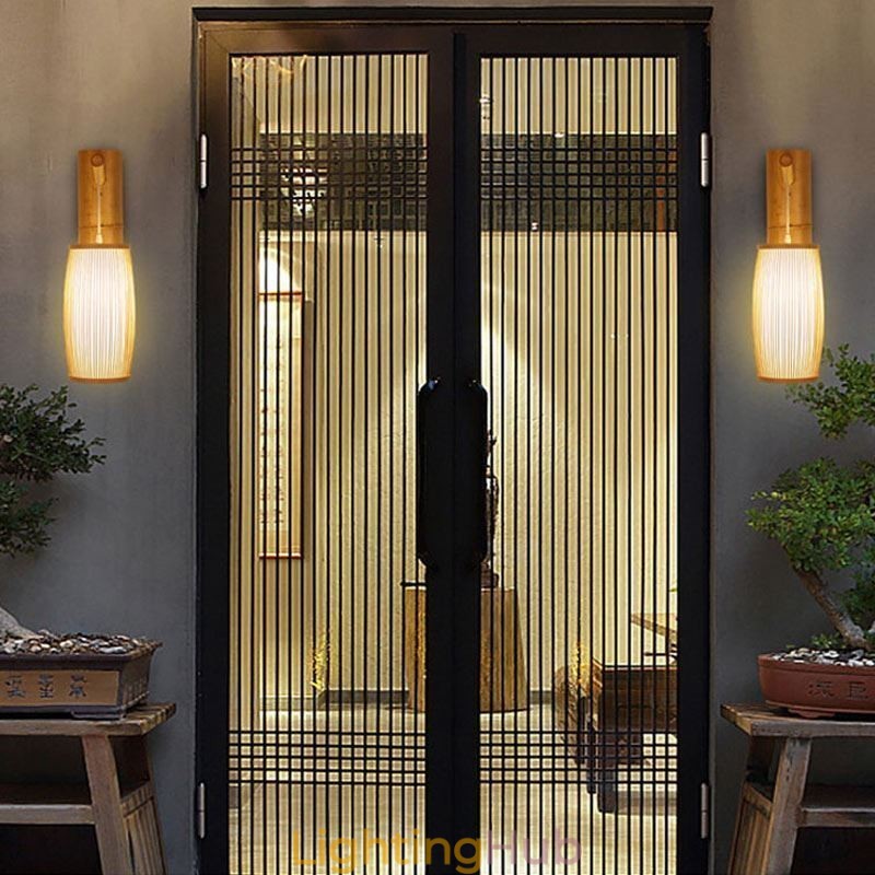 Woven Bamboo Wall Sconce Retro Chinese Wall Light Lighting