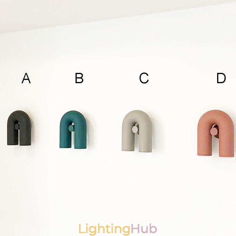 Wall Sconce U Shape Minimalist Creative Wall Light 90° Rotating Lampshade