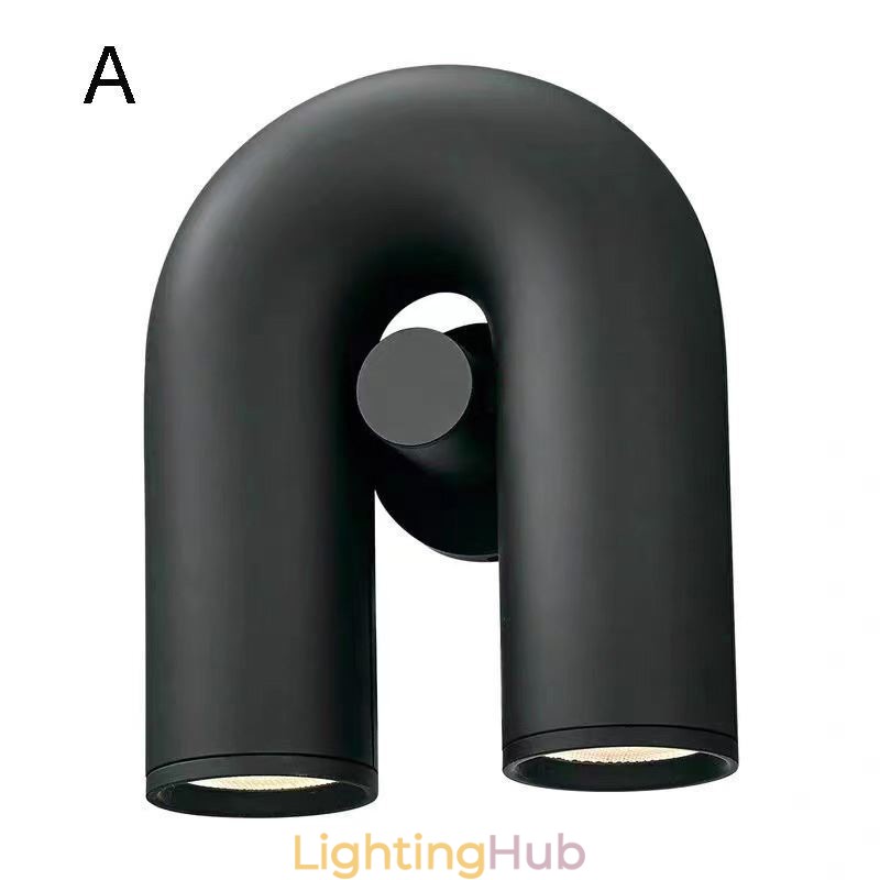 Wall Sconce U Shape Minimalist Creative Wall Light 90° Rotating Lampshade