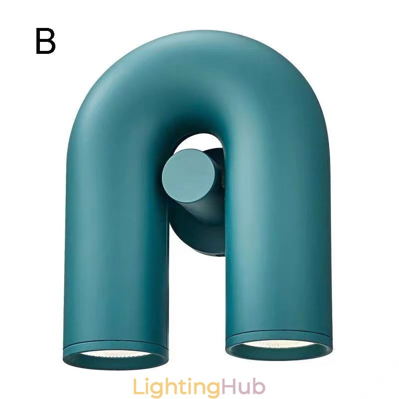 Wall Sconce U Shape Minimalist Creative Wall Light 90° Rotating Lampshade