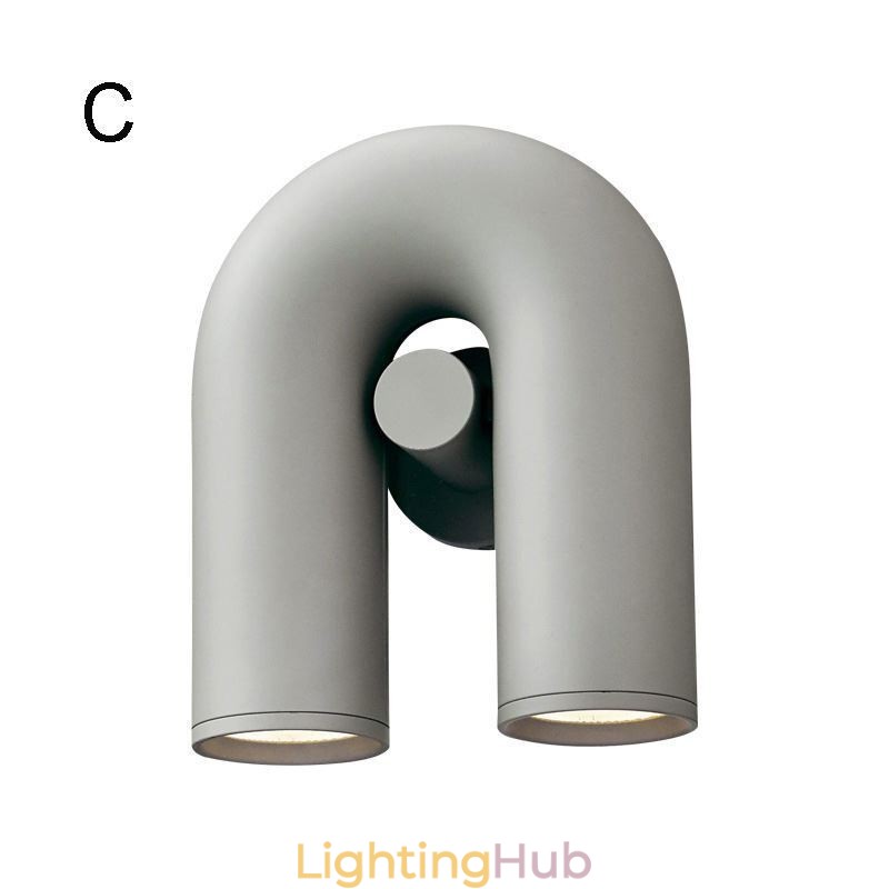 Wall Sconce U Shape Minimalist Creative Wall Light 90° Rotating Lampshade