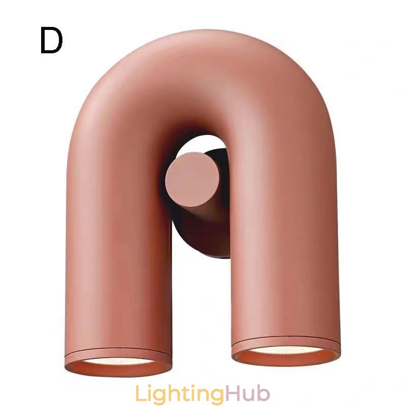 Wall Sconce U Shape Minimalist Creative Wall Light 90° Rotating Lampshade