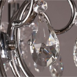 Traditional Classic Crystal Chrome Metal Chandelier