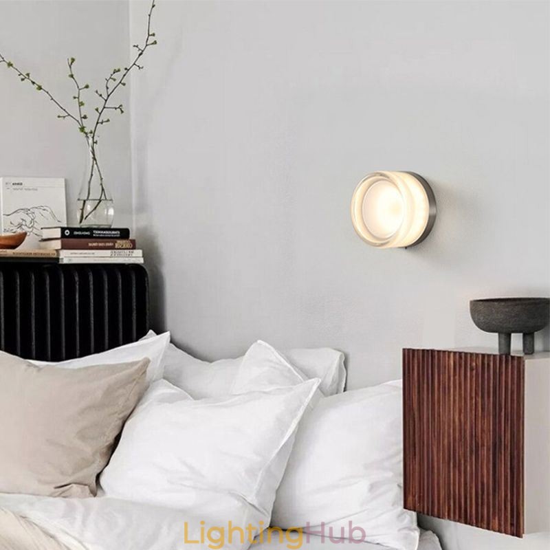 Wall Light Modern Minimalist Acrylic Single Head Round Wrought Iron Small Wall Sconce