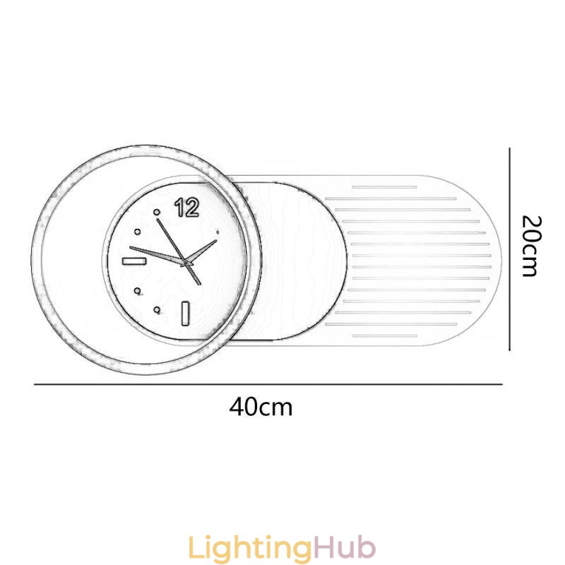 Wall Lamp Modern Minimalist Acrylic Wrought Iron Clock Wall Light