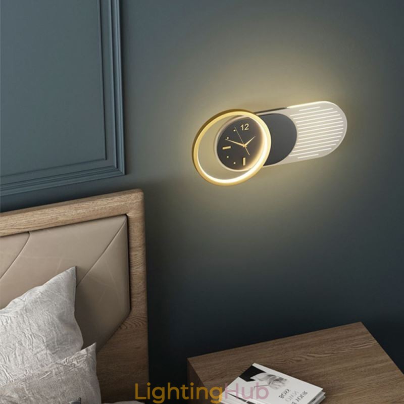 Wall Lamp Modern Minimalist Acrylic Wrought Iron Clock Wall Light