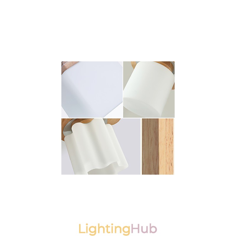 Flush Mount Mini Style Modern Contemporary Wood