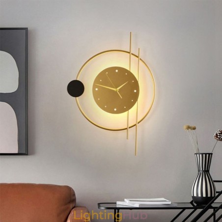 Clock Wall Light Modern Minimalist Wrought Iron Wall Lamp And Clock Wall Light Modern Minimalist Wrought Iron Wall Lamp And
