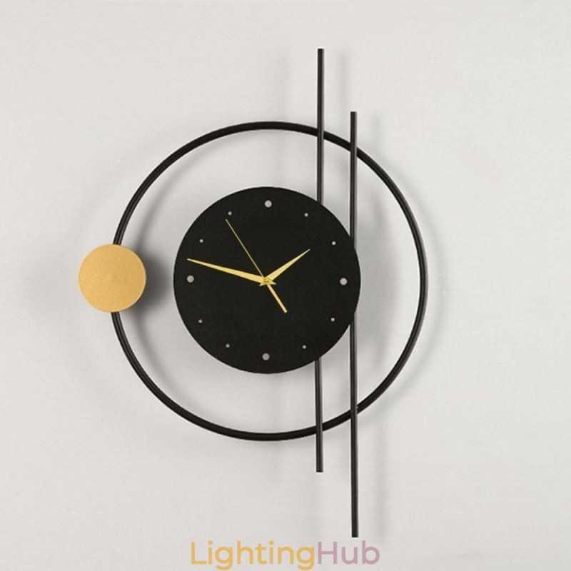Clock Wall Light Modern Minimalist Wrought Iron Wall Lamp And