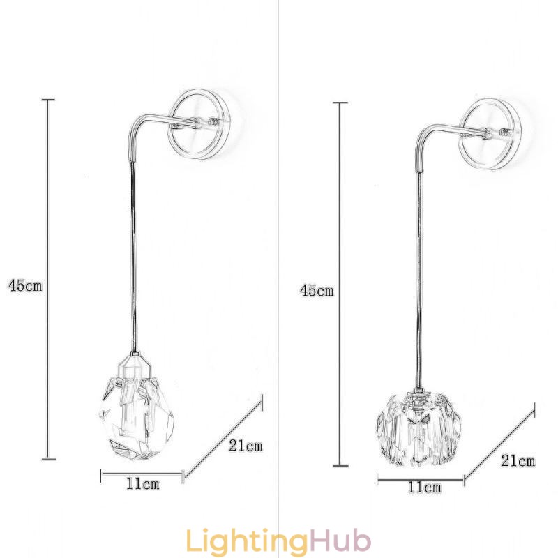 Modern Wall Light Creative Crystal Wall Sconce Lamp