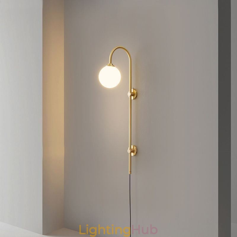 Modern Wall Sconce Brushed Gold Wall Light