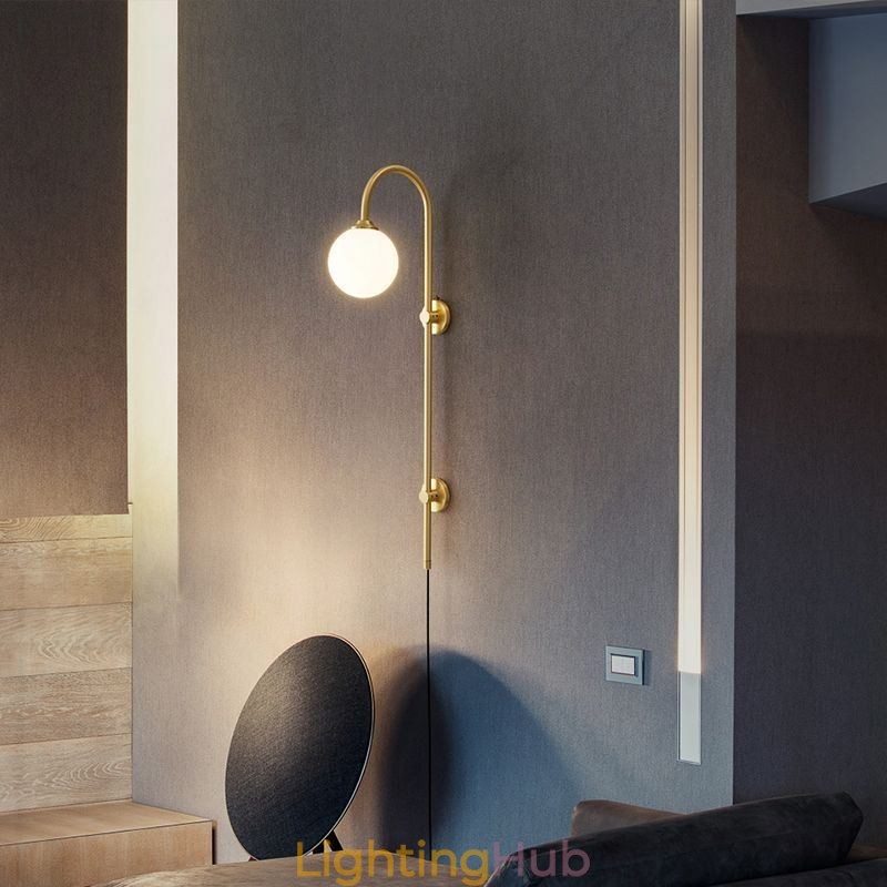 Modern Wall Sconce Brushed Gold Wall Light