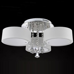 Remote Control Flush Mount Crystal Modern Contemporary