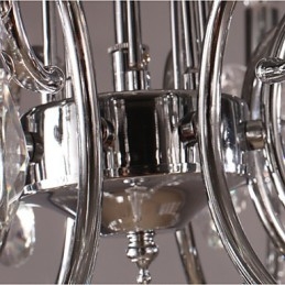 Traditional Classic Crystal Chrome Metal Chandelier