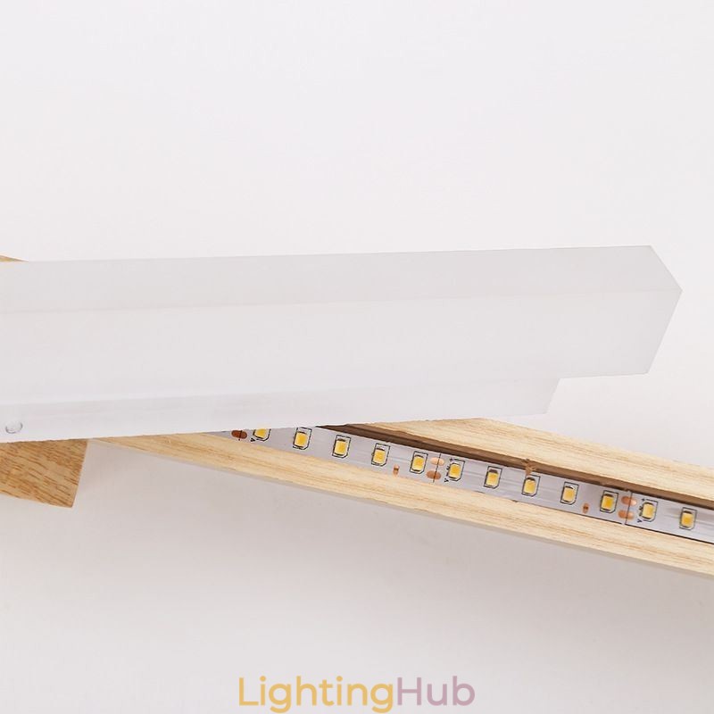 Mirror Light Solid Wood Wall Light Modern Sconce Wall Lamp