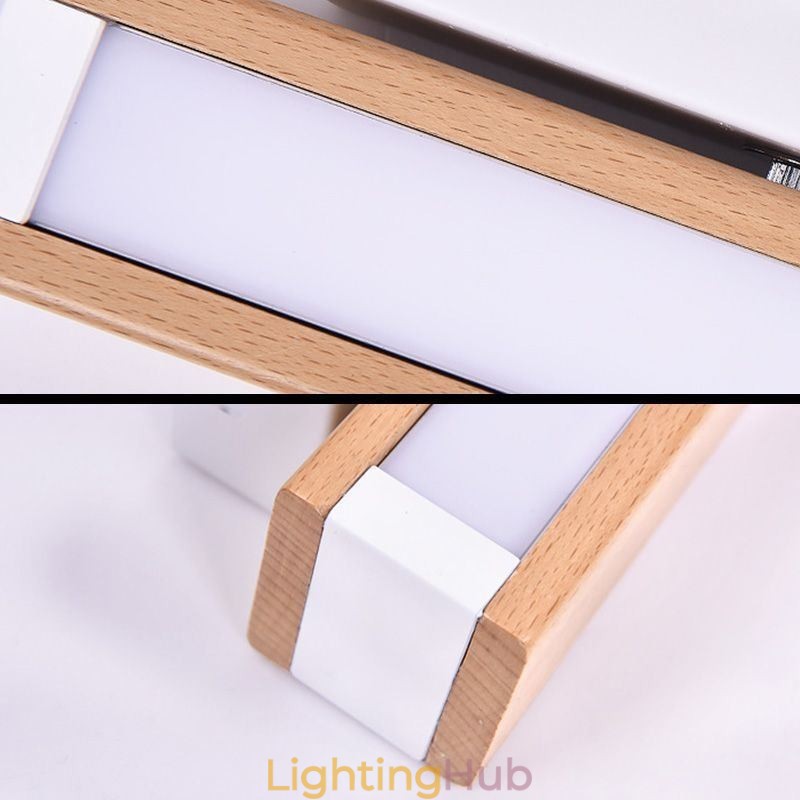 Europe Solid Wood Wall Lamp Bedside Wall Lighting Modern Simplicity Lamps