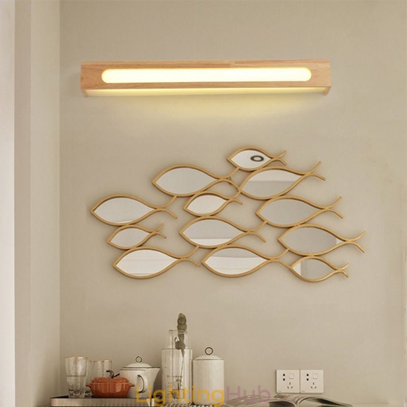 Modern Wall Wood Lamp Entrance Aisle Lights Nordic Bedside Wall Light