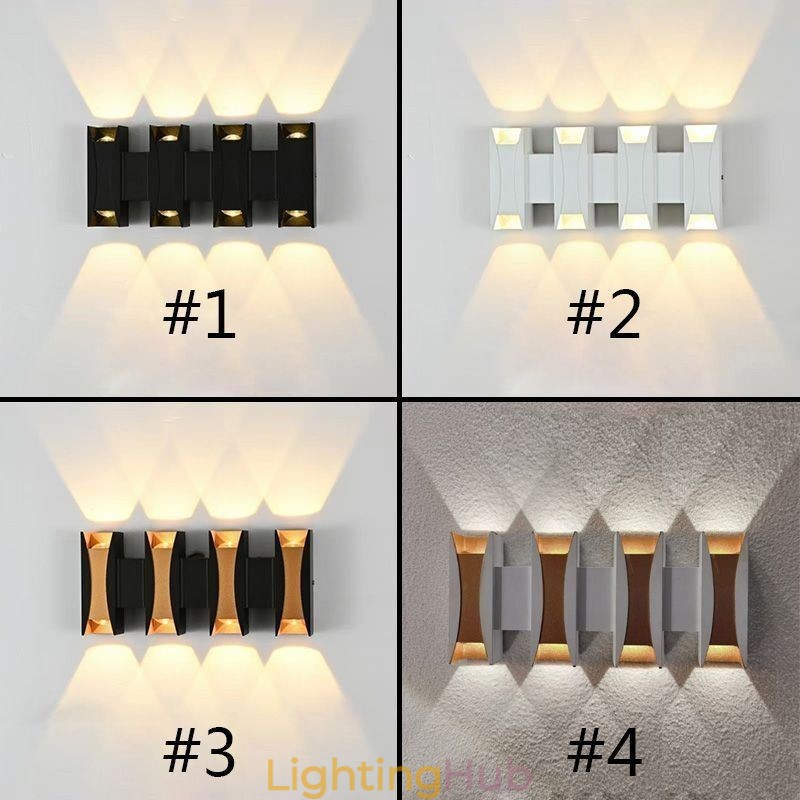 Waterproof Wall Lamp Modern Aluminum Surface Mounted Garden Porch Light