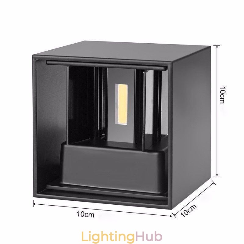 Wall Lamp Aluminum Balcony Surface Mounted Cube Porch Light