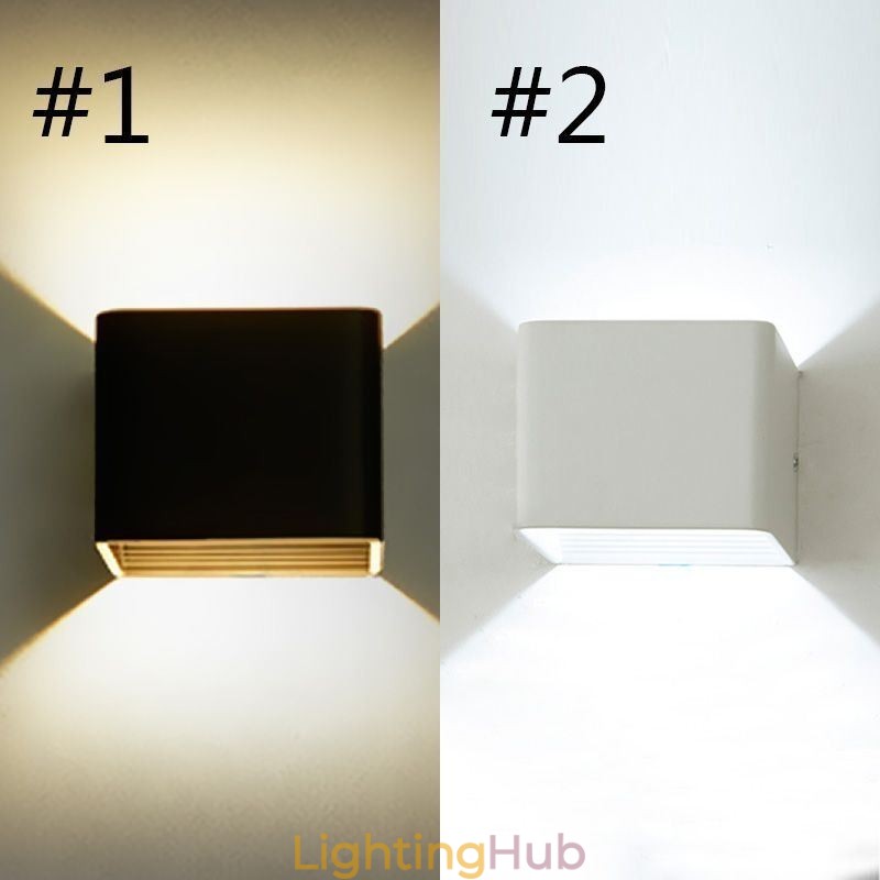 Wall Lamp Aluminum Balcony Surface Mounted Cube Porch Light